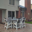 6' Bistro Table Semi-Oval